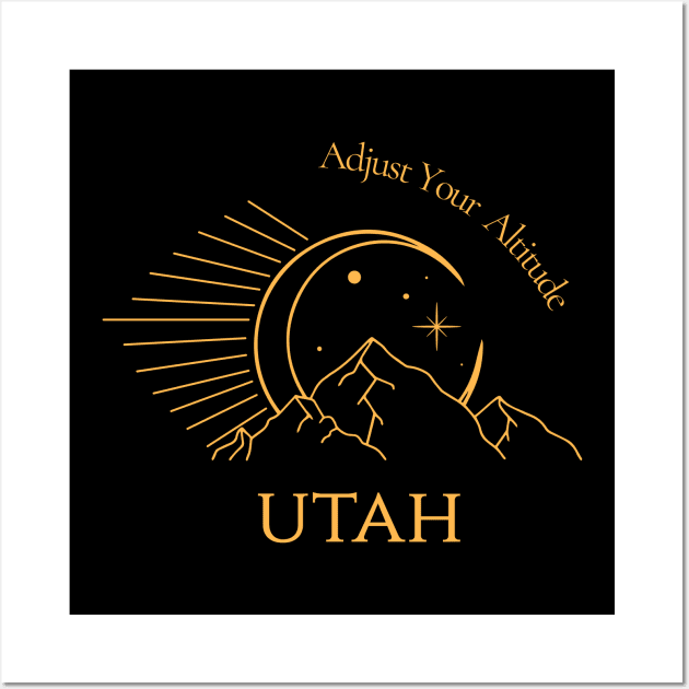 Utah skiing - Utah Camping Wall Art by UbunTo